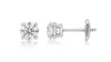 1.00 carat GIA graded D, VS1 round cut diamond studs with guardian back