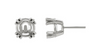 18K White Gold Diamond Earring Setting for Round Cut Diamond Studs - Garbo