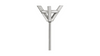 18K White Gold Setting for Round Cut Diamond Studs - Novak