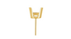 18K Yellow Gold Diamond Earring Setting for Princess Cut Diamond Studs - Loren