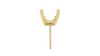 18K Yellow Gold Earring Setting for Princess Cut Diamond Studs - Fontaine