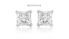 Bespoke Princess Cut Diamond Stud Earrings 1.44ct 18K White Gold