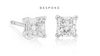 Bespoke Princess Cut Diamond Studs 1.44ct 18K White Gold