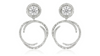Diamond drop earring jackets with 1 carat solitaire diamond earrings