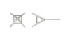 Platinum Diamond Earring Setting for Princess Cut Studs - Novak