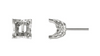 Platinum Princess Cut Diamond Earring Setting - Blondell