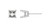 Platinum Setting for 1.00ct Solitaire Diamond Earrings - Loren