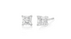 Princess cut diamond earrings 0.50 carat GIA graded D, VS1