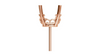 Rose Gold Diamond Earring Setting for Brilliant Cut Studs