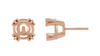 Rose Gold Diamond Earring Setting for Brilliant Diamond Earrings - Garbo