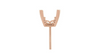 Rose Gold Earring Setting for Princess Cut Diamond Earrings - Fontaine