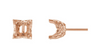 Rose Gold Diamond Stud Setting - Blondell