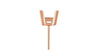 Rose Gold Princess Cut Setting for Diamond Stud Earrings - Loren