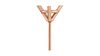 Rose Gold Setting for Brilliant Cut Diamond Earrings - Novak