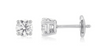 Round cut diamond earrings, certified diamond earrings with guardian backs, 0.80ct