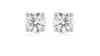 Round cut diamond stud earrings to buy, 0.80 carat D colour