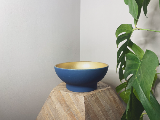 Navy & gold bowl