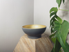 Charcoal & gold bowl