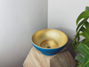 Teal & gold bowl