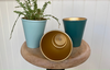 Green & gold planter trio