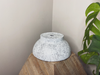 White bowl - silver marble