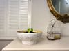 White bowl - gold marble
