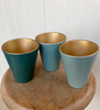 Green & gold planter trio