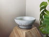 White bowl - silver marble