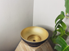 Black bowl - gold marble