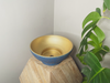 Navy bowl - gold marble