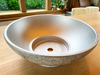White bowl - silver marble