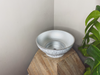 White bowl - silver marble